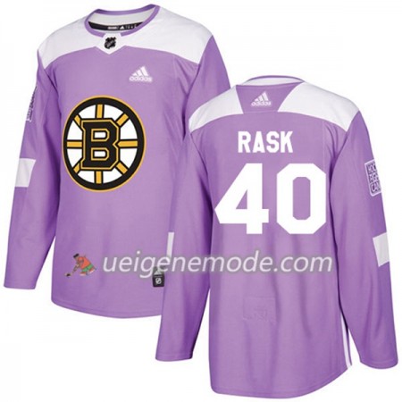 Herren Eishockey Boston Bruins Trikot Tuukka Rask 40 Adidas 2017-2018 Lila Fights Cancer Practice Authentic